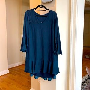 Mid length navy blue Maeve dress